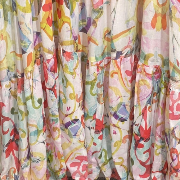 Tolani Collection Multicolor Sleeveless Scoop Neck Botanical Maxi Dress NWT XL - Picture 10 of 12